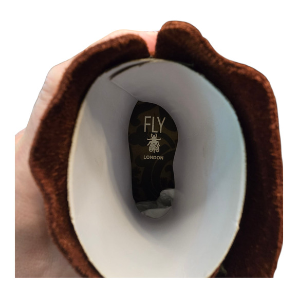 Fly London Shoes Womens Size 37 Brick Oil Suede Lace Up Ankle Booties Fallcore - Picture 4 of 13